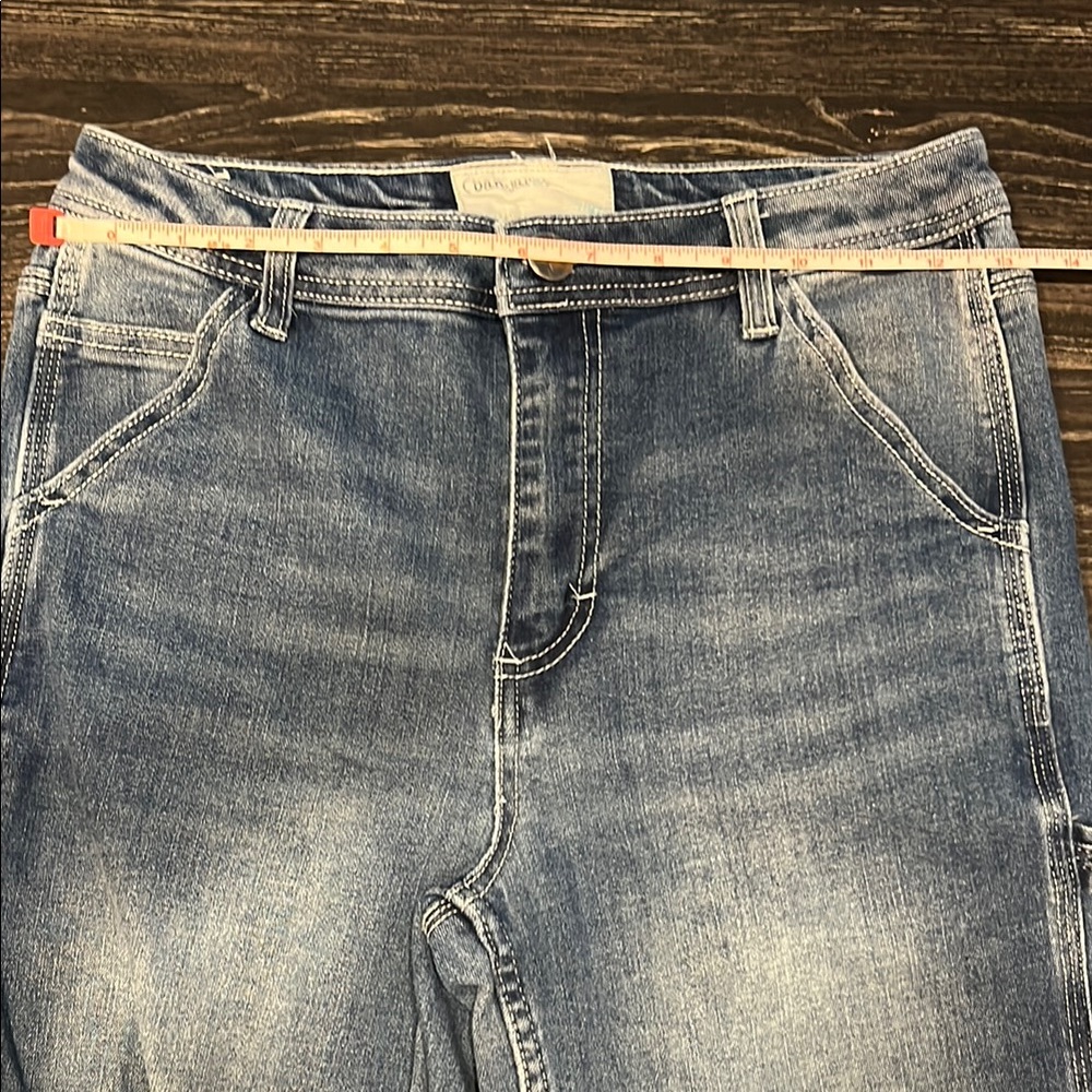 Blue Denim Jeans with Vintage Distressed Look